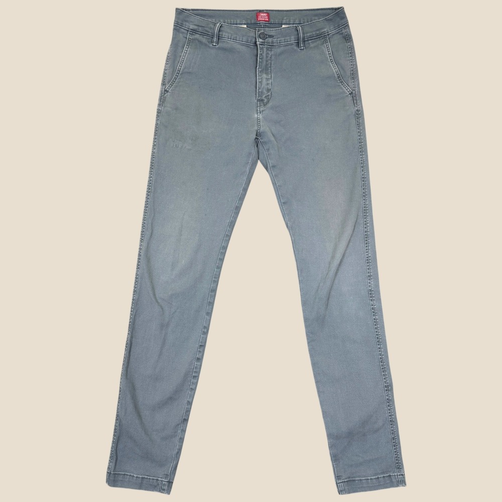 Levi's XX Chino Pants Men 32x38 (Fits 34) Blue Gray Standard Taper Stretch
